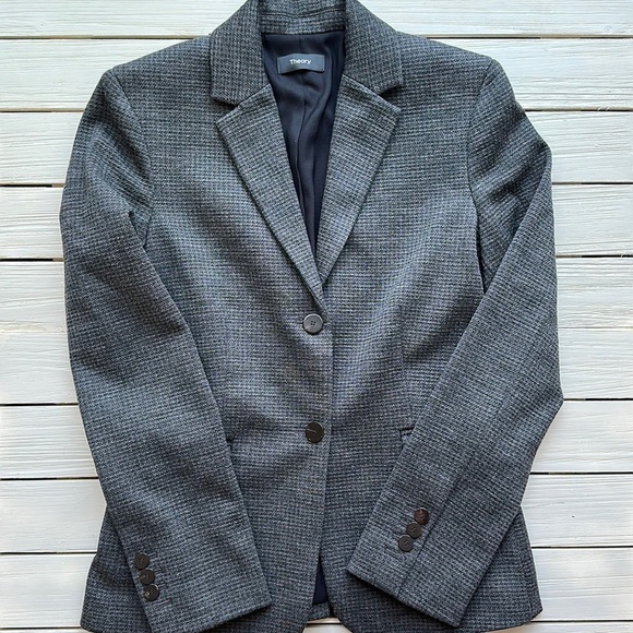 NWOT Theory Classic Shrunken Jacket Grey size 0 - Picture 2 of 10